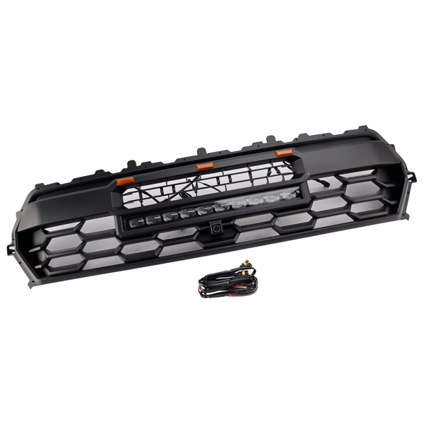 黑色前保险杠格栅，适用于丰田TACOMA 2024格栅，带LED和灯条Md-6