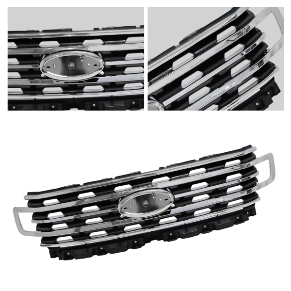 福特远征2018-2021前保险杠格栅上部格栅镀铬LL1Z8200BB-9