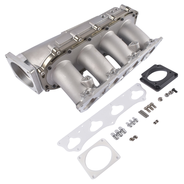 进气歧管 Silver Ultra Race Intake Manifold Kit Replacement for Honda Civic Si 2002-2005, Acura RSX Base/TypeS TSX 2.0L K20A2 K-Series-6
