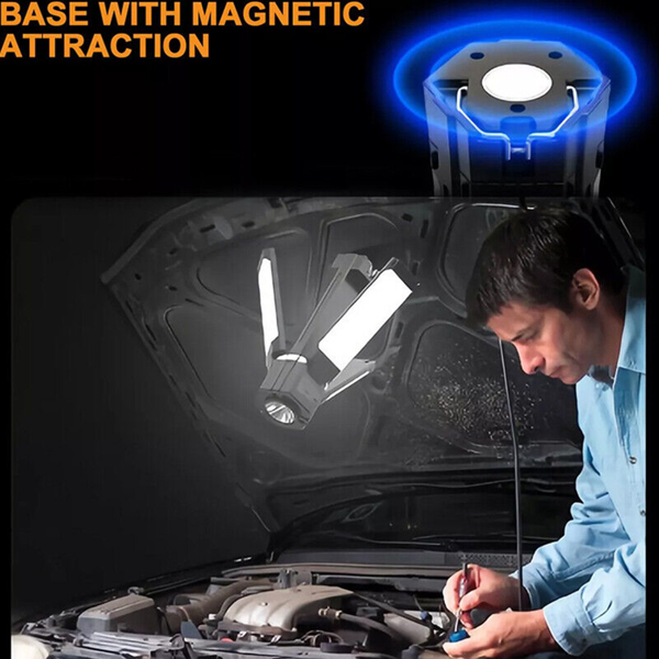 （2套）可充电可折叠LED野营灯户外野营徒步手电筒工作灯野营灯-5