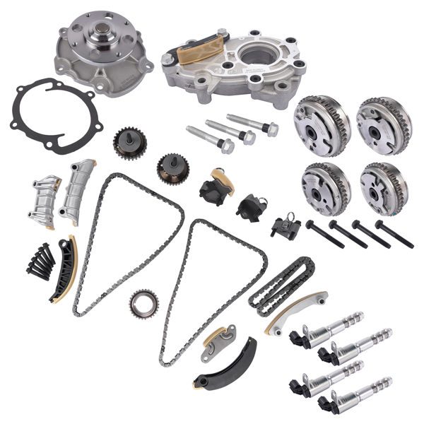 正时链条套装 Timing Chain Kit Oil & Water Pump VVT Sprockets Fit for Buick Enclave Lacrosse Cadillac ATS CTS Chevy Camaro Impala Malibu GMC Acadia Terrain Pontiac G6 G8 3.0L 3.6L V6 12633452 12640448 125660-5