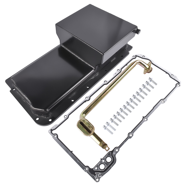 油底壳 Rear Sump Oil Pan Kit Black Fit for Chevrolet Small Block V8 GEN. III/IV (LS Based) GM LS LS1 LS2 LS3 LS6 Engines 7 Quarts 81004-R-7
