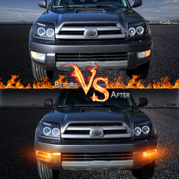 适用于丰田4Runner 2003-2005的LED前保险杠日间行车灯转向雾灯-15