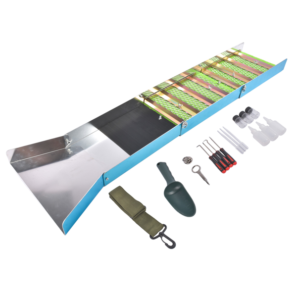 20件铝槽套装 20x Portable Aluminum Alloy Mining Equipment+Magnifying Glass Tweezers & Shovel-7