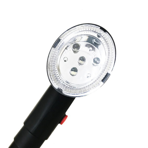 野营徒步手杖5级高度可调折叠手杖带LED灯和警报-4