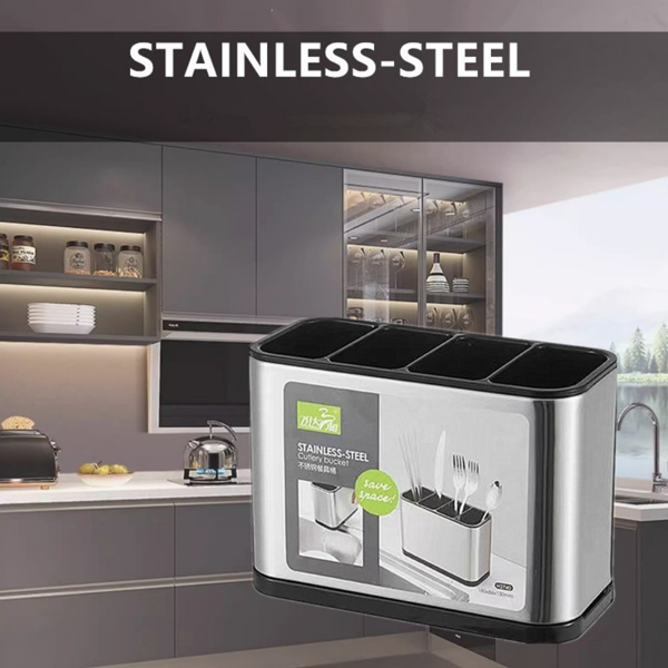 厨房餐具架勺叉收纳架沥水架多功能-6