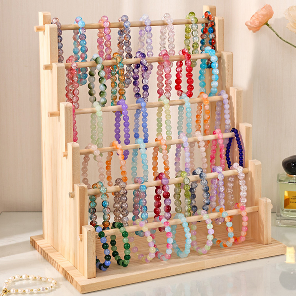 实木首饰收纳挂架手链手串展示架 六层 （tk/temu下自提）-9
