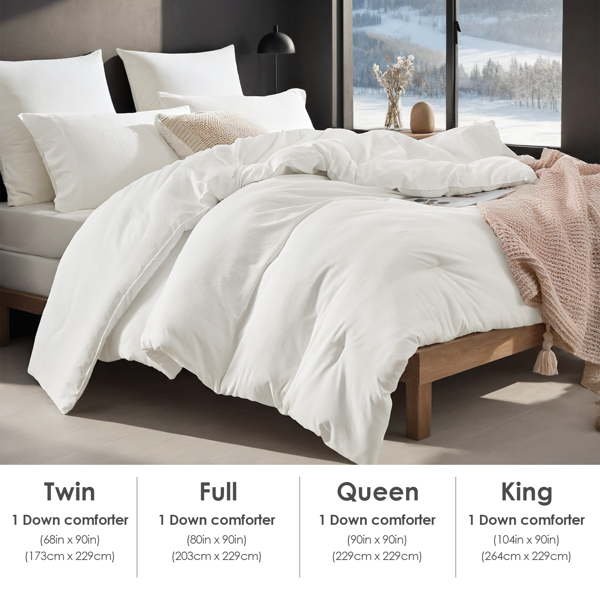 四季大码白色胖被，冬季雪天卧室酒店被子，保暖蓬松被芯，北欧波西米亚风格，圣诞节礼物-3