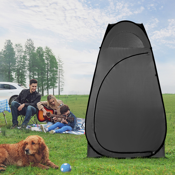 单人 黑色 便携 更衣帐篷 钢丝 银胶布 110*110*190cm-13