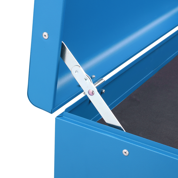 上柜5抽带锁 330lb 钢制 维修工具车 蓝色-10