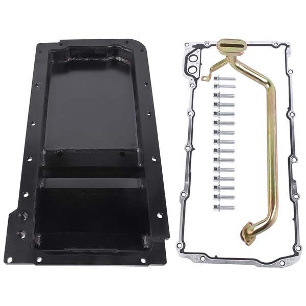 油底壳 Rear Sump Oil Pan Kit Black Fit for Chevrolet Small Block V8 GEN. III/IV (LS Based) GM LS LS1 LS2 LS3 LS6 Engines 7 Quarts 81004-R-6