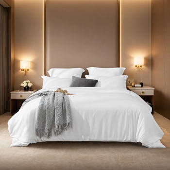 纯色大码被套套装，白色粉色可选，包含一只被套两只整套，超细纤维优质高品质，高端酒店简约卧室民宿通用，圣诞节礼物