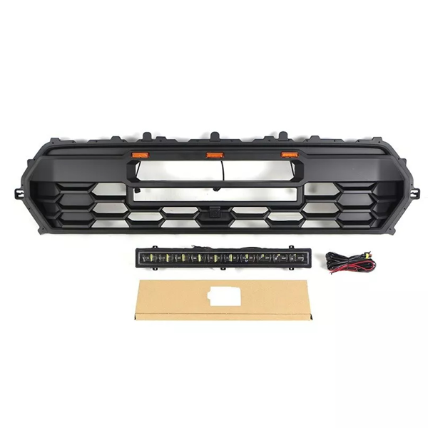 黑色前保险杠格栅，适用于丰田TACOMA 2024格栅，带LED和灯条Md-1
