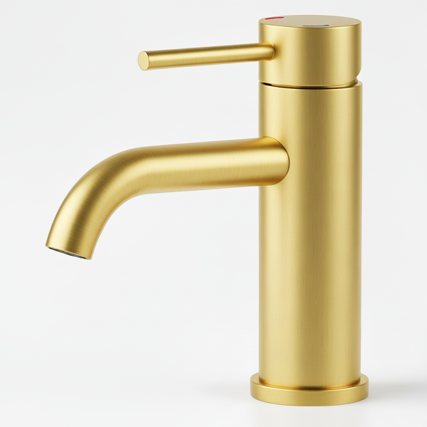 单柄浴室水龙头卫生间水龙头不锈钢单孔T10，拉丝金【周末不发货，TK/TEMU订单仅支持自提】-1