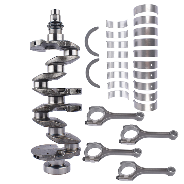曲轴套装 Crankshaft with 4x Connecting Rod & Rod Bearing Kit Fit for Hyundai Accent 1.6L 2012-2017-3