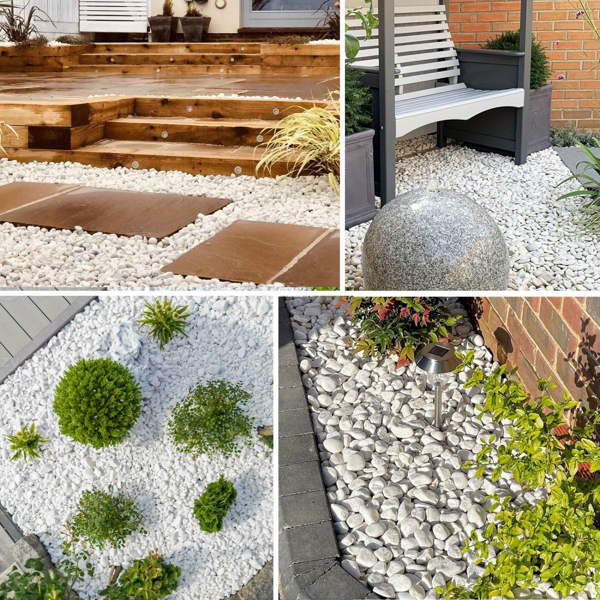 园林户外景观石头、庭院，人行道石头,植物盆景石头、花瓶、工艺品石头 1-3 英寸,38磅-5