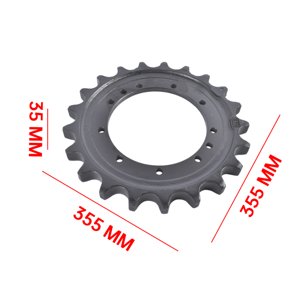 链轮 Drive Sprocket Replacement for Kubota Excavator KX033-4 KX71-3 KX91-3, Hitachi EX22-2 EX25-2 EX30U EX33MU Yanmar VIO35-7