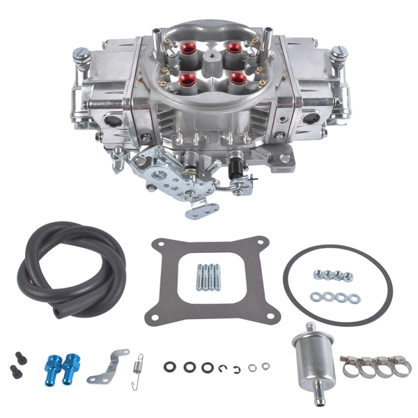 化油器 Mechanical Secondary Carburetor 4-Barrel Silver Fit for BR-67202 950 CFM Aluminum-1