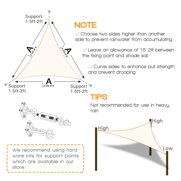 10'X10'X14'米白色HDPE遮阳帆-2