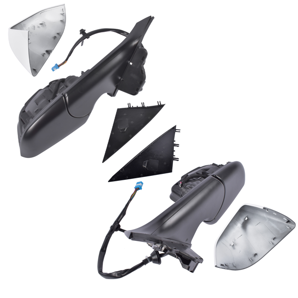 后视镜 2Pcs White Power Door Mirrors with Memory Heated Fits for Tesla Y 2020-2023 1594112-00-C 1594111-00-C-4