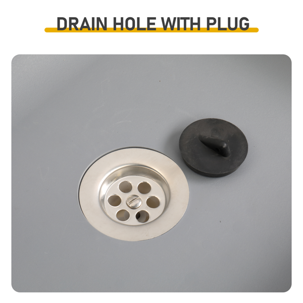 115*60*94.5cm 灰色 户外杀鱼桌 HDPE 长方形-12