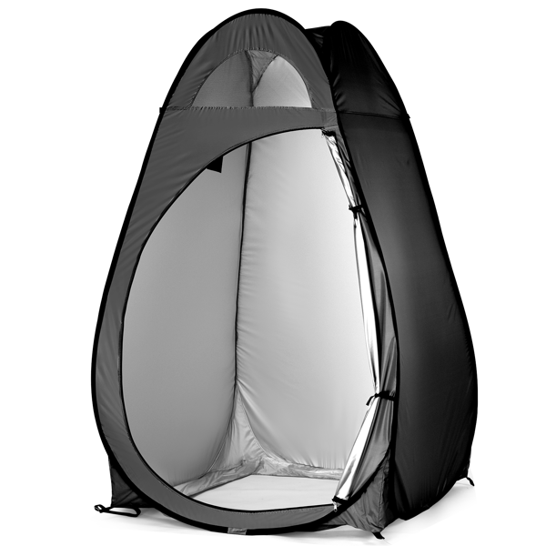 单人 黑色 便携 更衣帐篷 钢丝 银胶布 110*110*190cm-5