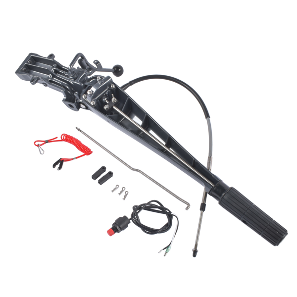 转向手柄 Steering Control Tiller Handle with Key/Switch Fit For Yamaha Outboard Motor 75-90HP 2 Stroke 85HP 2T 688 85AET Parsun T85 / T90 2 Stroke 3 Cylinders Engine 692-W0084-11-8D-7