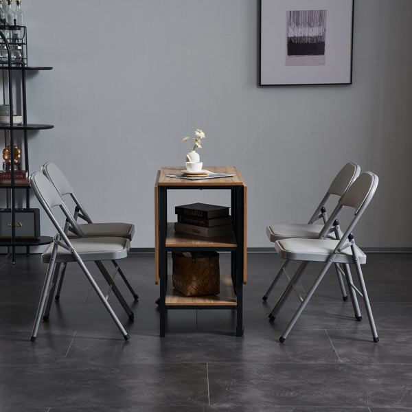 【同款编码：31709558】6pcs PVC 钢管 灰色 软包折叠椅 40*45*78cm-37