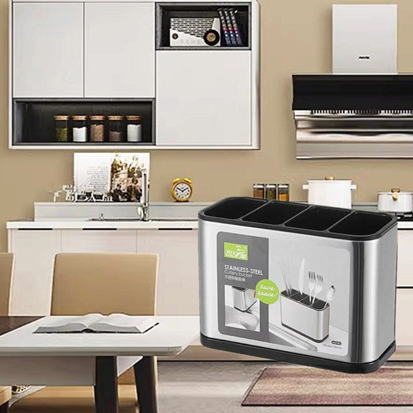 厨房餐具架勺叉收纳架沥水架多功能-7