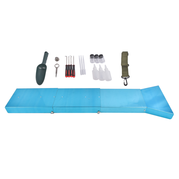 20件铝槽套装 20x Portable Aluminum Alloy Mining Equipment+Magnifying Glass Tweezers & Shovel-5