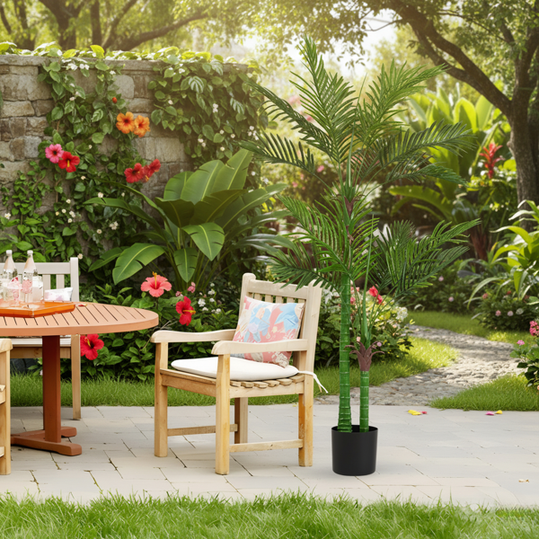 6英尺仿真树仿真自然的郁郁葱葱的人造植物室内盆栽树绿叶茂盛高端装饰仿真，适合家庭、办公室、卧室或酒店装饰 FBA发货-10