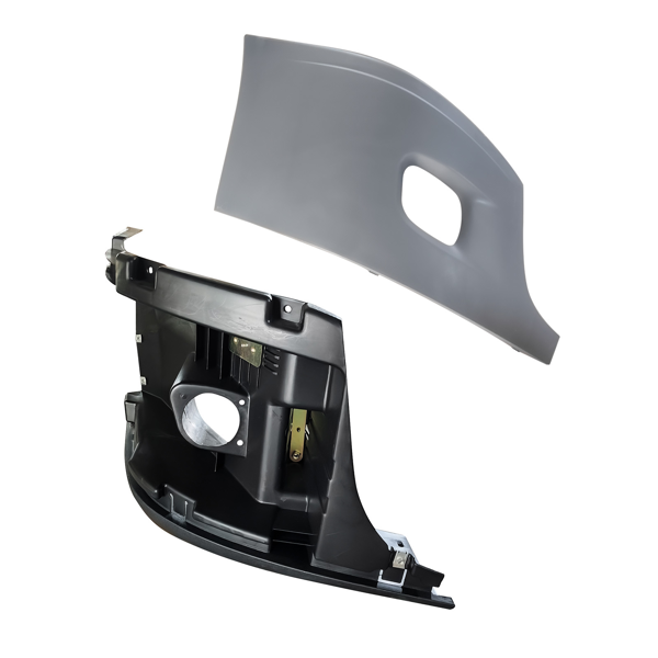 角保险杠和盖板 Front Right Bumper End Cap + Reinforcement with Hole Fit for Freightliner Cascadia-3