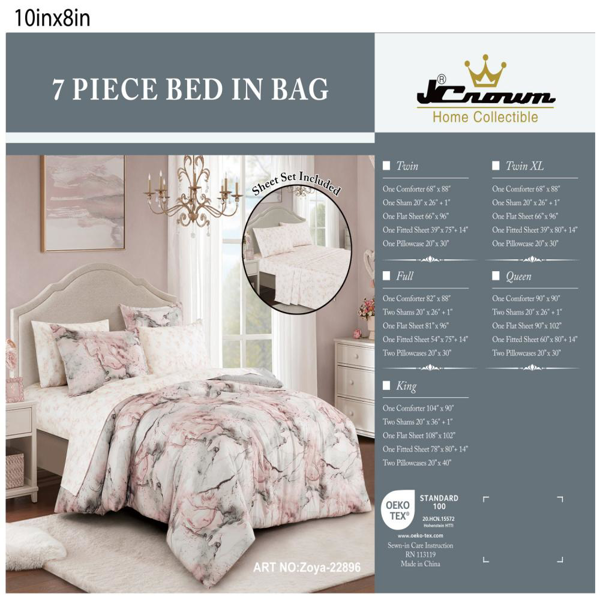 7 件套被子套装 – 优质涤纶面料，柔软舒适，装饰性强，四季皆宜（发Amzon\FedEx物流，TK&TEMU仅支持自提）-6