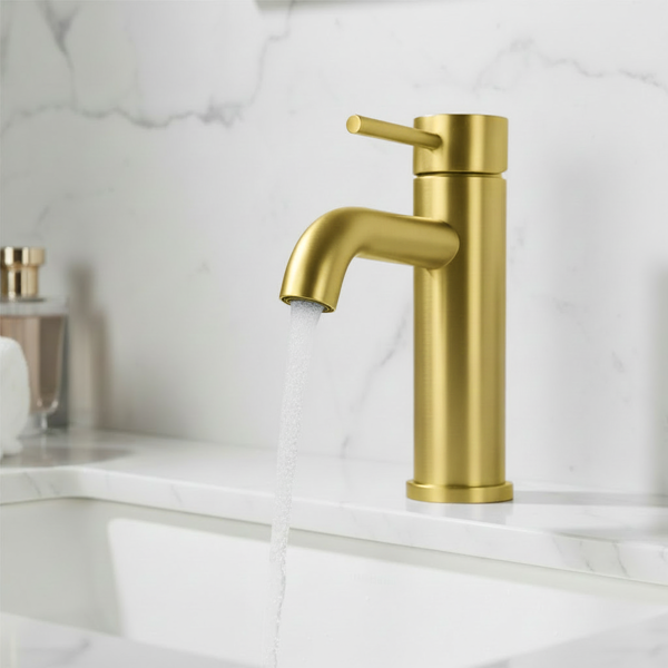 单柄浴室水龙头卫生间水龙头不锈钢单孔T10，拉丝金【周末不发货，TK/TEMU订单仅支持自提】-7