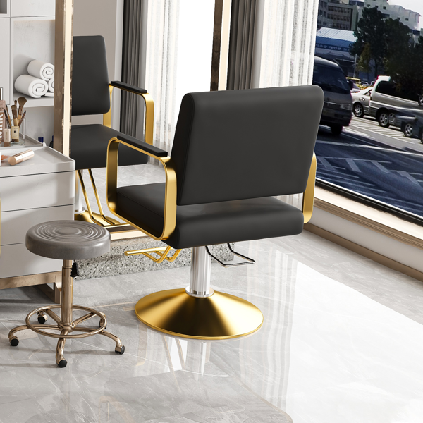 液压沙龙椅 - 360° 旋转理发师造型师椅带泵，不可倾斜美发椅，适用于美发沙龙、纹身和美容水疗（专业造型师设备）-9