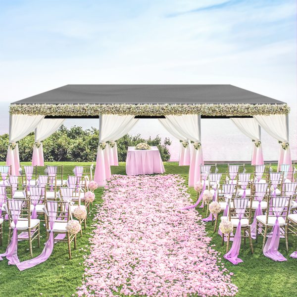 10X30ft 黑色 8围 仿折叠棚 2门6窗 钢管喷塑 PE布-13