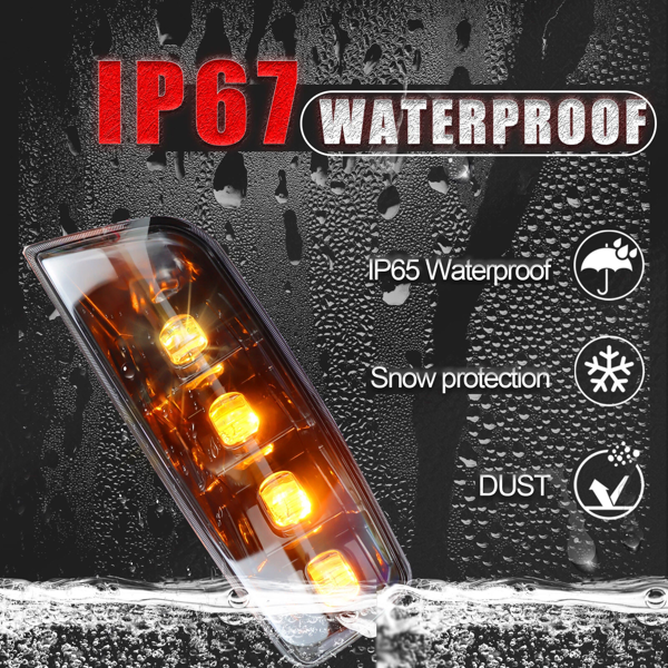 适用于丰田4Runner 2003-2005的LED前保险杠日间行车灯转向雾灯-17