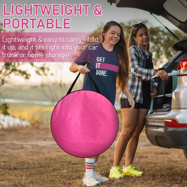 单人 芭比粉 便携 更衣帐篷 钢丝 银胶布 110*110*190cm-13