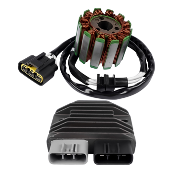 定子线圈和稳压整流器 Stator and Regulator Rectifier Fits for Yamaha YZF R1 2004-2008 YZ1 2006-2014 FZS1 FZ8 2D1-81410-10-00 1D7-81960-01-00