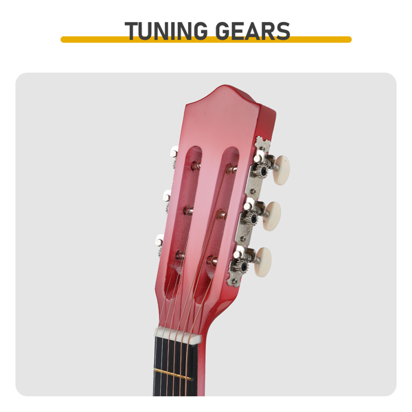 30寸 圆桶 椴木 原声 民谣吉他 罩光粉-7