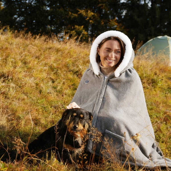 （自提可发加拿大，temu&tk下自提单）8区可穿戴加热毯 - 3档可调温度，59x31英寸柔软法兰绒面料，USB供电便携设计带口袋，可机洗的冬季温暖伴侣-4