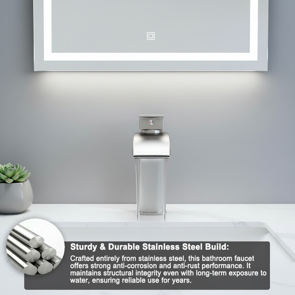 单柄浴室水龙头厕所水龙头不锈钢单孔TP，拉丝镍【周末不发货，TK/TEMU订单仅支持自提】-9