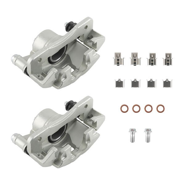 2x 前左/右制动卡钳（含支架） 适用于本田思域HX 1997-2000款-3