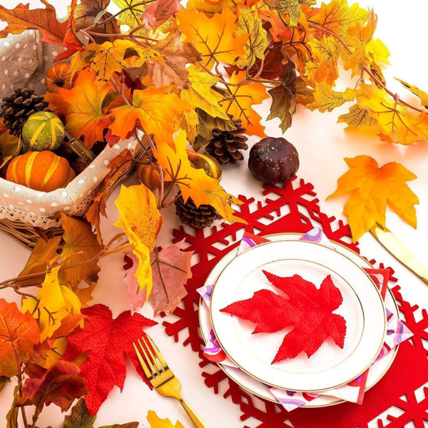 圣诞节 2pcs 9FT枫叶藤条 带挂钩-8