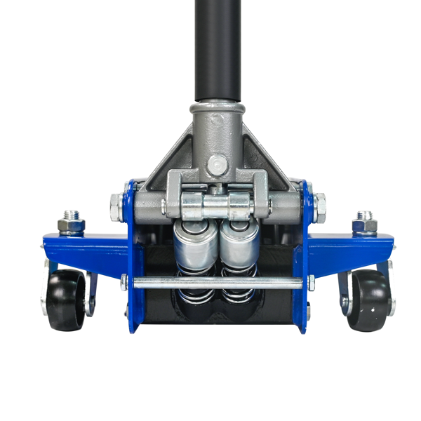 3T重型水平双泵地面千斤顶（无脚踏）,钢制赛车地面千斤顶,双活塞快速提升泵,3吨（6600磅）容量，蓝色&银色-10