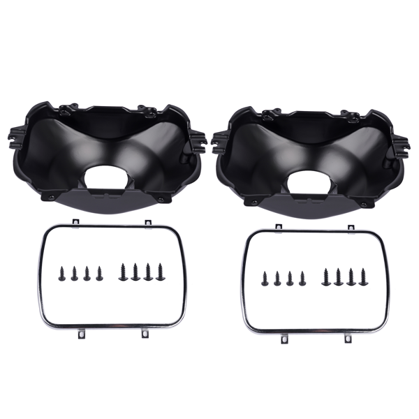 头灯支架 2Pcs Left and Right Headlight Lamp Bucket Kit Fit for Buick Century Regal Cadillac Escalade Chevrolet Blazer 1977-2017 Black-3