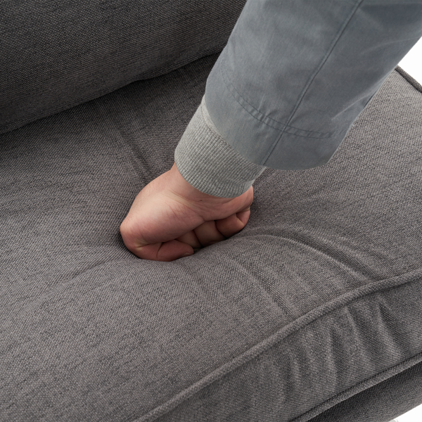 【同款编码：44658239】橡木扶手 单人休闲椅 橡木 软包 深灰色 室内休闲椅-17