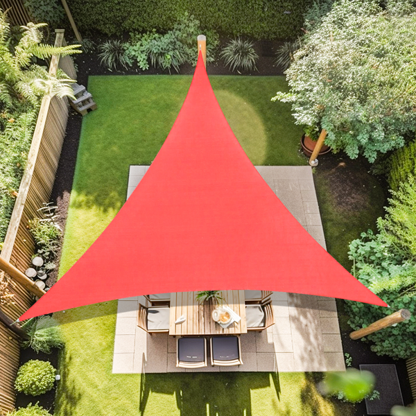 12'X12'X12' 大红色HDPE遮阳帆-2