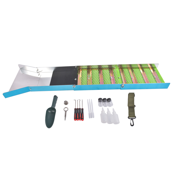 20件铝槽套装 20x Portable Aluminum Alloy Mining Equipment+Magnifying Glass Tweezers & Shovel-3