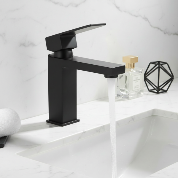 单柄浴室水龙头卫生间水龙头不锈钢单孔-T20，哑光黑色【周末不发货，TK/TEMU订单仅支持自提】-6